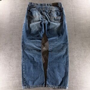 Express Jeans Men 33x30 Blue Good Straight Leg Denim 100% Cotton 5-Pocket 0543